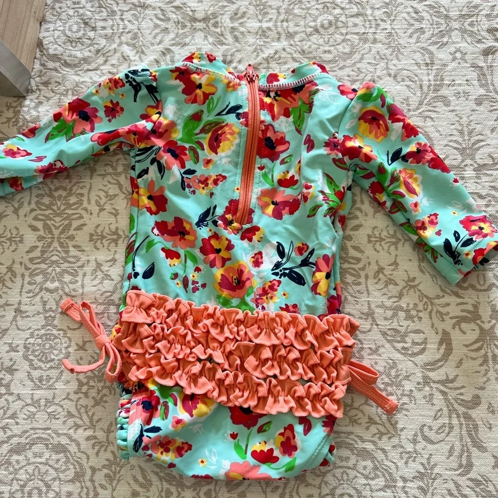 Ruffle Butt Long Sleeve Rash Guard